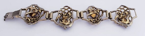 4 link Topaz Rhinestone Vintage Bracelet - image 5