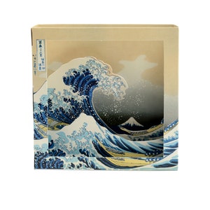 La Grande Vague, Hokusai - Japon - Wonderkam, cartes postales incroyables - Popup - Tridimensionale - Gadget - Diorama - Design de Federico Riva