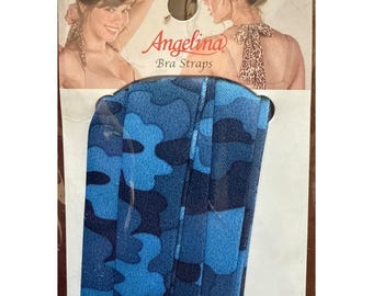 Angelina Fabric Bra Straps Transform Bras & Halter Tops Camouflage Blue+Indigo