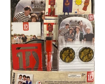 1D One Direction GRUPPE 11 Teilig Locker Set Dry Erase Board 8,5 "x 6,75" 2013 AS IS!