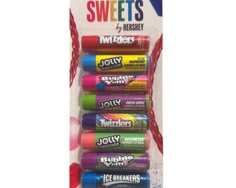 8pc Taste Beauty Sweets Party Pack Lip Balms Bubble Yum+Twizzlers+Jolly Rancher