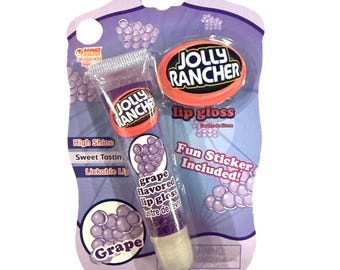 Vintage 2009 Lotta Luv Jolly Rancher Grape Flavor Squeezy Lip Gloss+ Fun Sticker