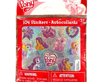 2010 Vintage My Little Pony Holographic Sticker Pack 104 Count 8 Sheets @ 3.5" x 3.5"