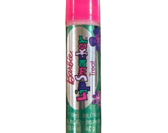 Bálsamo labial Bonne Bell Lip Smacker BARBIE Bubble Font TREAT con sabor a golosina, edición vintage de 2009. ¡Artículo raro!