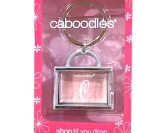 Vintage Caboodles Shopping Bag/Purse Shaped Keychain *Pink* Shimmer Lipgloss HTF