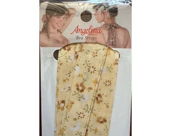 Angelina Fabric Bra Straps Transform Bras & Halter Top Flower Yellow+Brown+Green