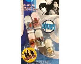 5pc Set Disney Jonas Brothers Collectible Lip Jelly Set Balm Lotta Luv Vintage Nostalgic