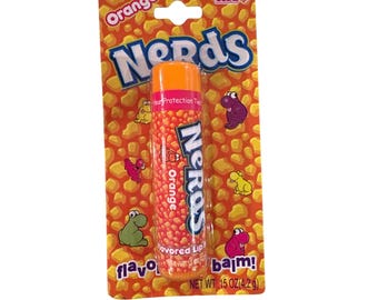 Lotta Luv NERDS Candy ORANGE Flavored Lip Balm Rare Discontinued Collectible