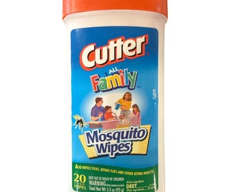 Vintage Collectible NOS Cutter All Family Wipes Baby Powder Scented Very Rare!