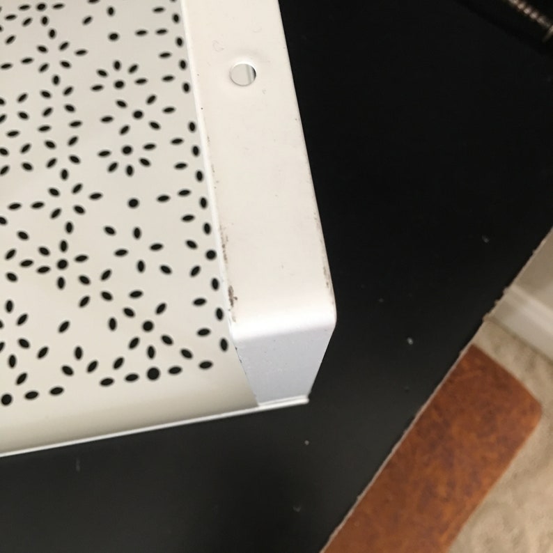 Ikea 12 5 X 11 X 6 Metal Shelf Insert White Variera Cutout Etsy
