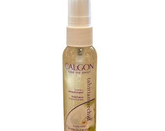 Bruma corporal floral exótica COTY/Calgon TAHITIAN ORCHID de 59 ml (2 fl oz), descontinuada, ¡aroma raro! Tamaño de viaje