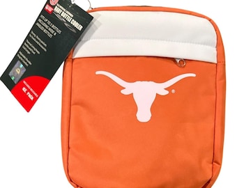 Nevera portátil vintage de la Universidad de Texas para biberones con bolsa de hielo reutilizable de 25,4 cm x 20,3 cm x 5,1 cm.