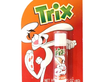 Sällsynt! 2011 TRIX FLINGOR Boston America Corp Apelsinsmaksatt Läppbalsam Bunny Sällsynt
