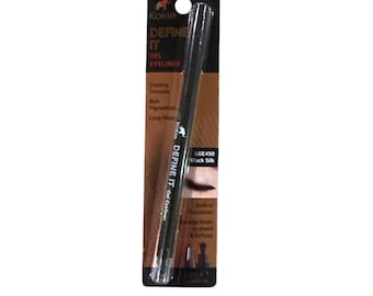 Kokie Define It Gel Eyeliner GGE450 BLACK SILK Built-In Sharpener & Smudge Brush