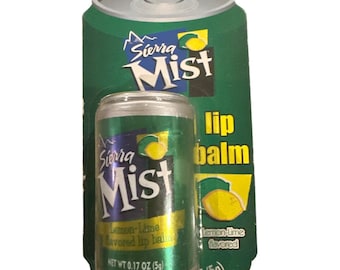 Vintage Lotta Luv Soda Can Shaped Tasty Lip Balm SIERRA MIST Lemon Flavor 0.17 oz Rare