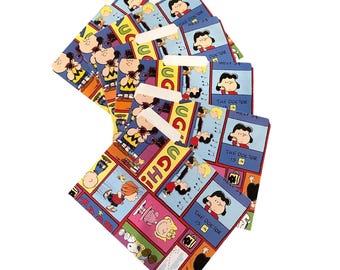 Archiwalne teczki na dokumenty Peanuts 6 szt. Charlie Brown, Snoopy, Lucy, Woodstock, Sally, Peppermint Patty, Shroeder