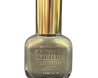 Vintage Maybelline Express Finish Fast Dry Nail Enamel Polish GOLDEN KHAKI Rare!