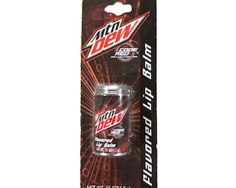 2012 Vintage Lotta Luv Mountain Mtn Dew Code Red Flavor Lip Balm Soda Can Shape