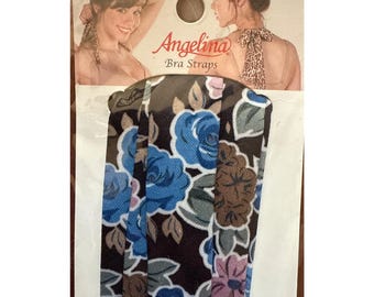 Angelina Tyg BH-band Transform BH & Halter Top Blommor Blå+Svart+Brun