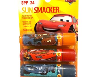 Disney Pixar Disney Cars/Bonne Bell Lip Balm Set #835 SUN SMACKER SPF 24 For Collecting Purposes Only