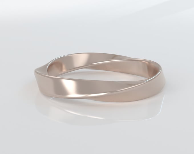 Twisted Ring 3D Model: STL CAD File for 3D Printing