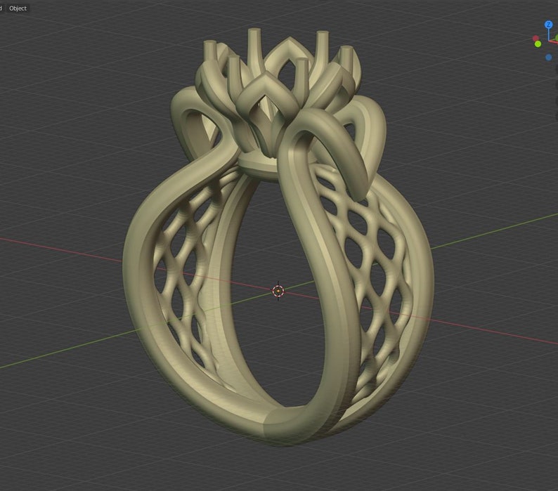 STL 3D Model/ Jewelry CAD File for 3D Printing//diamond Ring/3d Jewelry