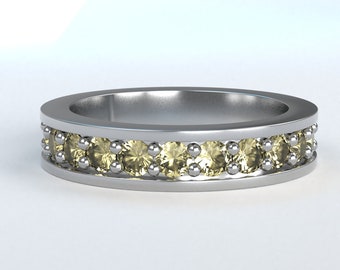 Pave Diamond Eternity Ring 3D Model: Jewelry CAD File (STL)