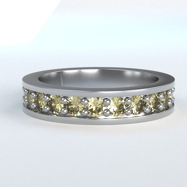 STL 3D model/ Jewelry CAD file for 3D printing/CNC/Pave Diamond Eternity Ring//3D Jewelry file