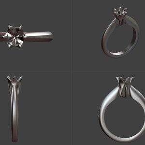 Tulip Ring
3D Ring
Engagement Ring
3D Printable file
STL
CAD
Ring File for 3D Printing
Jewelry CAD Design