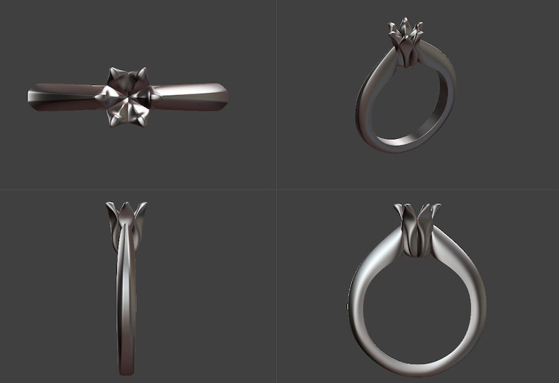 Tulip Ring
3D Ring
Engagement Ring
3D Printable file
STL
CAD
Ring File for 3D Printing
Jewelry CAD Design
