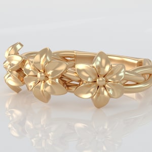 Floral Ring STL File: 3D Printing Jewelry Design (US Size 9)