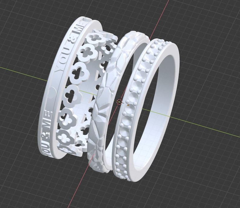 STL 3D Model/ Jewelry CAD File for 3D Printing/cnc/wedding Band