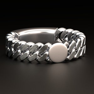 Chain Ring STL 3D Model: Jewelry CAD File (Digital Download)