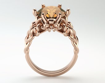 3D Printable Ring STL Model: Filigree Floral Design (US 6 3/4) (Digital Download)
