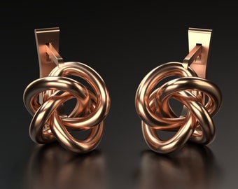 Knot Earrings 3D Model: Jewelry CAD STL File