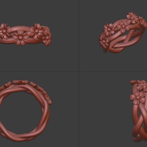 Flower ring
Jewelry 3D Model
3D Printable file
STL
CAD
Ring File for 3D Printing
Jewelry CAD Design