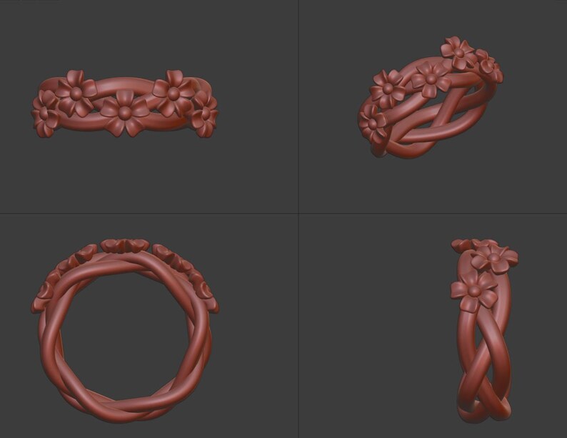 Flower ring
Jewelry 3D Model
3D Printable file
STL
CAD
Ring File for 3D Printing
Jewelry CAD Design