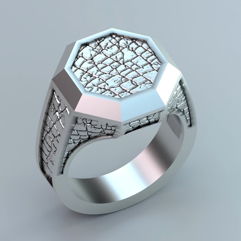 STL 3D model Jewelry CAD file for 3D printing/CNC/octagon