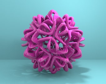 Fractal Sculpture STL: Parametric Modern Art Decor (3D Printing)