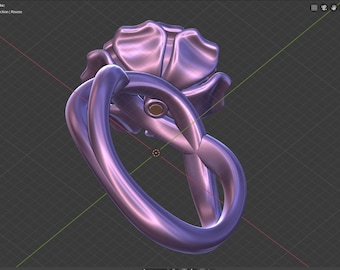 Buy Flower Ring STL 3D Model: Jewelry CAD File (digital Download