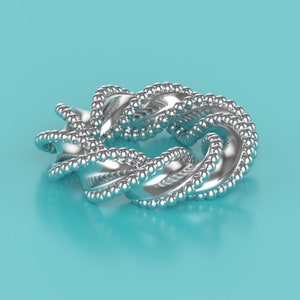 Twisted Ring 3D Model: Jewelry CAD Design (STL File)