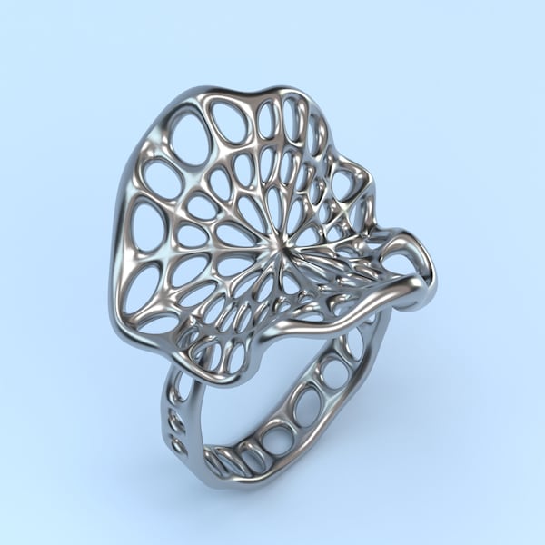 Fichier CAD de bijoux modèle STL 3D pour impression 3D/CNC/bague en dentelle lambada/bijoux 3D/conception de bijoux/taille libre/anneau ouvert