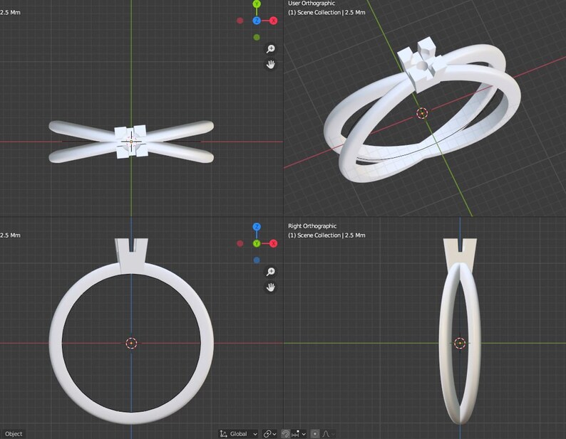 3D Ring
Engagement Ring
3D Printable file
STL
CAD
Ring File for 3D Printing
Jewelry CAD Design