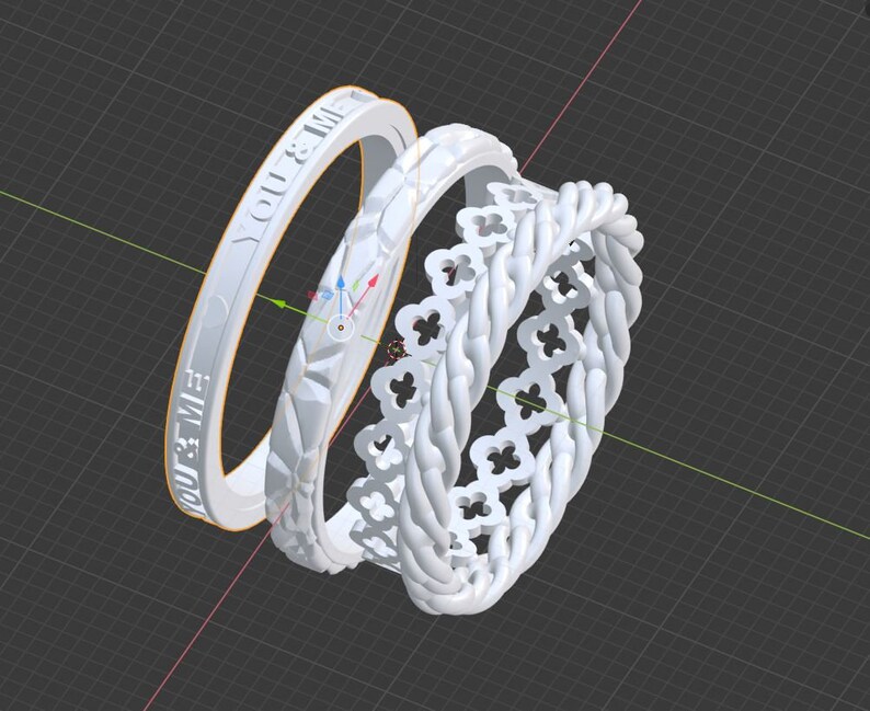 STL 3D model/ Jewelry CAD file for 3D printing/CNC/wedding Etsy 日本