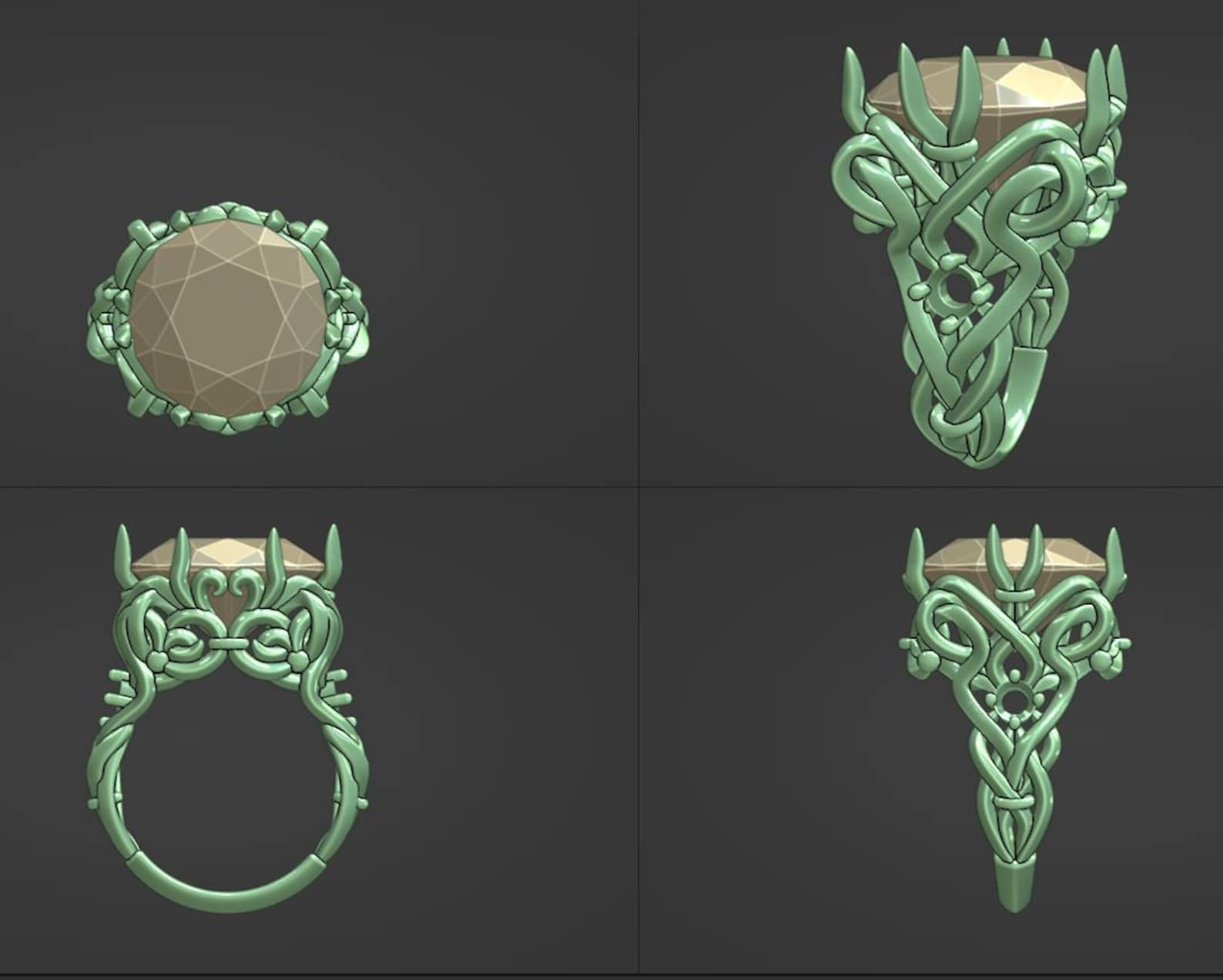 STL 3D Model Jewelry CAD File for 3D Printing/cnc/vintage Etsy