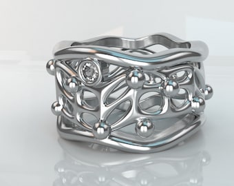 3D Ring STL File: Jewelry CAD Design for 3D Printing (US 6.25) (Digital Download)