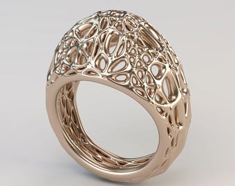 Jewelry 3D model file for 3D printing_Patterned Ring Band STL
