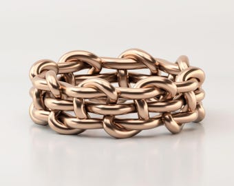 Woven Knot Ring 3D Model: Printable Jewelry Design (STL File)