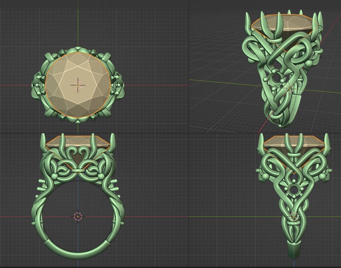 STL 3D Model Jewelry CAD File for 3D Printing/cnc/vintage Etsy