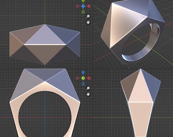 Jewelry 3D model file for 3D printing_Ring STL